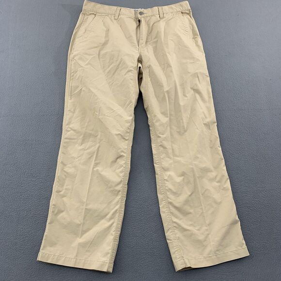 Mountain Khakis Pants Mens 36x29 Khaki Poplin Relaxed Fit Organic Cotton Stretch - Picture 1 of 15
